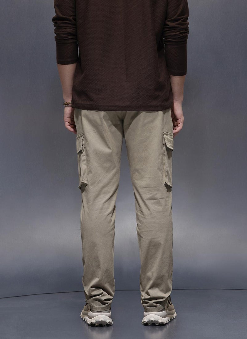 Wrogn Straight Fit Joggers  | Olive - Image 3